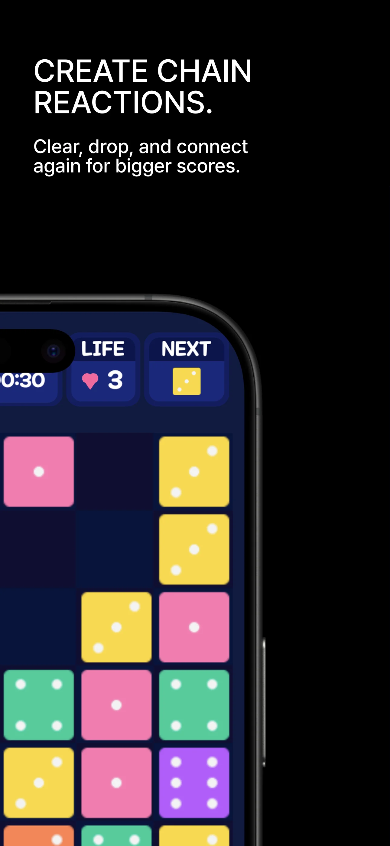 Dice Puzzle chain reaction gameplay